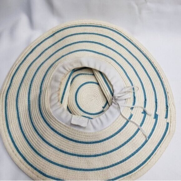 Royal Road Trading Co Sun Women's  Beach Hat Wide Brim Floppy Striped - Picture 6 of 10